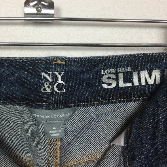 NY&Co Low Rise Slim Leg Denim Size 4 - Picture 3 of 8